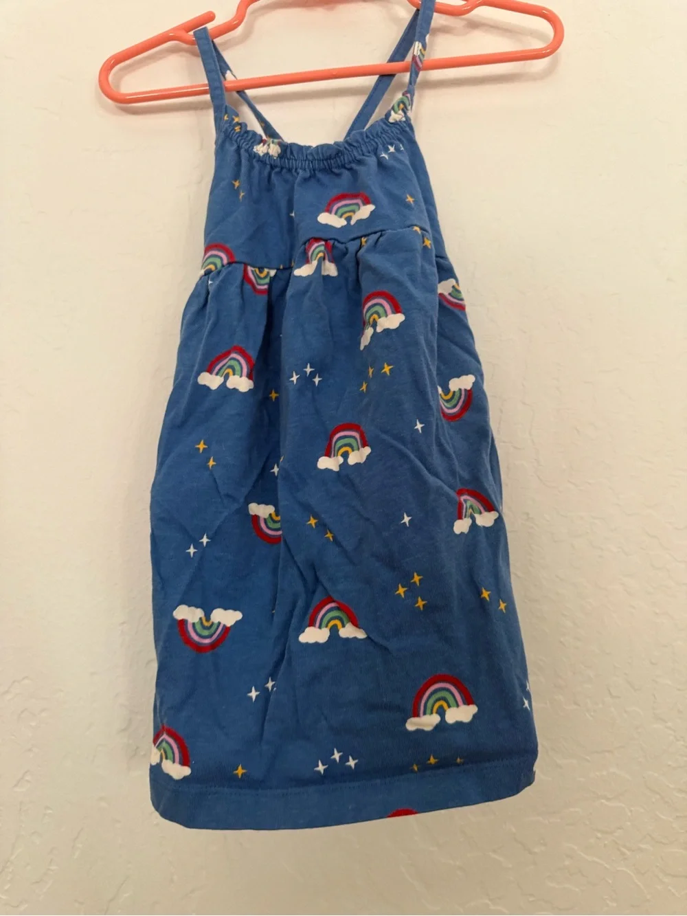 Hanna Andersson Blue Rainbow Print Sundress